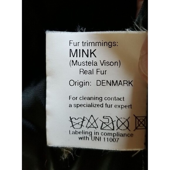 Cinzia Rocca Womens Baby Llama Wool Coat Mink Collar size 6 Bemberg Italy - Picture 12 of 13